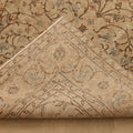 Vintage Isparta Turkish Area Rug 6x9 ft — Beige & Brown Floral (No. 61936)