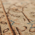 Vintage Isparta Turkish Area Rug 6x9 ft — Beige & Brown Floral (No. 61936)