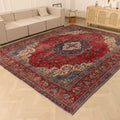 Vintage Southeastern Persian Style Oversize Rug 10x12 ft — Red & Blue Medallion