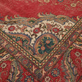 Vintage Southeastern Persian Style Oversize Rug 9x12 ft — Red & Beige Medallion