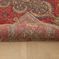 Vintage Southeastern Persian Style Oversize Rug 9x12 ft — Red & Beige Medallion