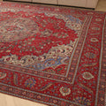 Vintage Southeastern Persian Style Oversize Rug 10x12 ft — Red & Blue Medallion