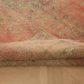 Vintage Southeastern Persian Style Oversize Rug 10x13 ft — Pink & Beige Medallion