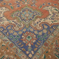 Vintage Southeastern Persian Style Oversize Rug 10x12 ft — Brown & Blue Medallion
