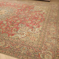 Vintage Southeastern Persian Style Oversize Rug 10x13 ft — Red & Beige Medallion