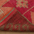 Vintage Southeastern Persian Style Runner Rug 3x11 ft — Red & Brown Geometric