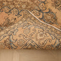 Vintage Southeastern Persian Style Oversize Rug 8x11 ft — Beige & Blue Medallion