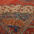 Vintage Southeastern Persian Style Oversize Rug 9x12 ft — Red & Blue Medallion