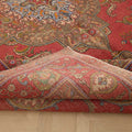 Vintage Southeastern Persian Style Oversize Rug 9x13 ft — Red & Beige Medallion