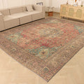 Vintage Southeastern Persian Style Oversize Rug 10x13 ft — Red & Green Medallion