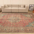 Vintage Southeastern Persian Style Oversize Rug 10x13 ft — Red & Green Medallion