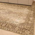 Vintage Southeastern Persian Style Oversize Rug 8x11 ft — Beige & Brown Floral