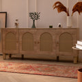 Handmade brown floral Persian runner rug in wool and cotton, 2.6 x 12.4 ft, featuring a maximalist bohemian pattern.