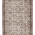 Vintage Isparta Turkish Area Rug 5x9 ft — Beige & Brown Floral (No. 62037)