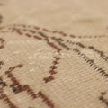 Vintage Manisa Turkish Area Rug 5x9 ft — Beige & Brown Floral (No. 62038)