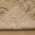 Vintage Manisa Turkish Area Rug 5x8 ft — Beige & Brown Floral