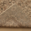 Vintage Isparta Turkish Area Rug 5x9 ft — Beige & Brown Floral (No. 62041)