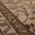 Vintage Isparta Turkish Area Rug 5x9 ft — Beige & Brown Floral (No. 62041)