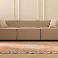 Vintage Manisa Turkish Area Rug 5x8 ft — Pink & Beige Floral