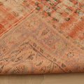 Vintage Manisa Turkish Area Rug 5x9 ft — Orange & Blue Distressed (No. 62044)
