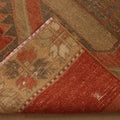 Vintage Malatya Turkish Area Rug 2x5 ft — Red & Brown Geometric