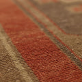 Vintage Malatya Turkish Area Rug 2x5 ft — Red & Brown Geometric