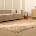 Vintage Manisa Turkish Area Rug 6x9 ft — Orange & Beige Distressed (No. 62105)