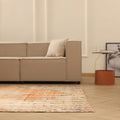 Vintage Manisa Turkish Area Rug 6x9 ft — Orange & Beige Distressed (No. 62105)
