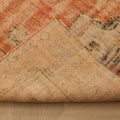 Vintage Manisa Turkish Area Rug 6x9 ft — Orange & Beige Distressed (No. 62105)