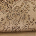 Vintage Isparta Turkish Area Rug 5x7 ft — Beige & Brown Floral