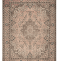 Oversized 9.7x12.4 ft handmade wool and cotton rug with beige floral Persian patterns and traditional farmhouse style.