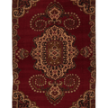 Vintage Sivas Turkish Area Rug 6x10 ft — Red & Beige Floral