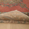 Vintage Southeastern Persian Style Oversize Rug 9x13 ft — Red & Green Medallion