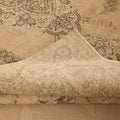 Vintage Southeastern Persian Style Oversize Rug 9x12 ft — Beige & Brown Medallion