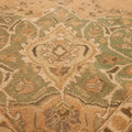 Vintage Southeastern Persian Style Oversize Rug 9x13 ft — Beige & Green Medallion