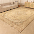 Vintage Southeastern Persian Style Oversize Rug 10x13 ft — Beige & Brown Medallion