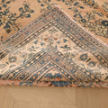 Vintage Southeastern Persian Style Oversize Rug 10x14 ft — Beige & Blue Medallion