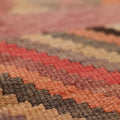 Vintage Southeastern Patchwork Runner Rug 3x11 ft — Pink & Brown Geometric