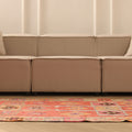 Vintage Southeastern Persian Style Kilim Runner Rug 3x10 ft — Red & Orange Geometric