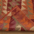 Vintage Southeastern Persian Style Kilim Runner Rug 3x11 ft — Red & Orange Geometric