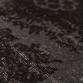 Vintage Isparta Turkish Area Rug 3x6 ft — Black & Gray Distressed