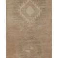 Vintage Malatya Turkish Doormat 2x4 ft — Brown & Beige Geometric