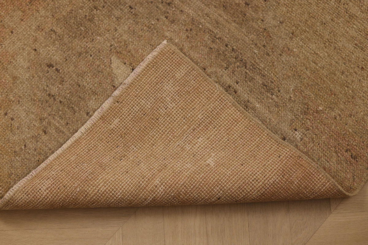 Vintage Malatya Turkish Doormat 2x4 ft — Brown & Beige Geometric
