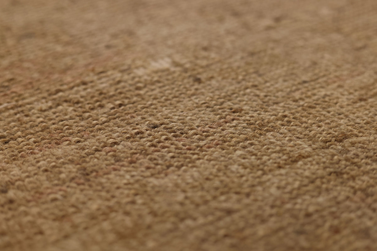 Vintage Malatya Turkish Doormat 2x4 ft — Brown & Beige Geometric