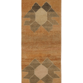 Vintage Malatya Turkish Runner Rug 2x7 ft — Orange & Brown Geometric