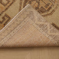 Vintage Malatya Turkish Runner Rug 3x10 ft — Beige & Orange Geometric
