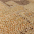 Vintage Malatya Turkish Runner Rug 3x10 ft — Beige & Orange Geometric