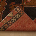 Vintage Malatya Turkish Runner Rug 2x10 ft — Red & Brown Geometric