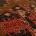 Vintage Malatya Turkish Runner Rug 2x10 ft — Red & Brown Geometric