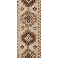 Vintage Southeastern Persian Style Kilim Runner Rug 3x10 ft — Beige & Brown Geometric